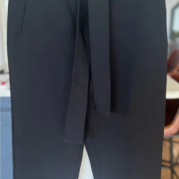 Wilfred Black Jallad Cropped Women's Pants, tie belt - Picture 4 of 5